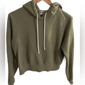 Cotton Citizen Cropped Green Hoodie Size S